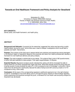 health policy analysis assignment