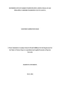 Phd thesis on agricultural marketing